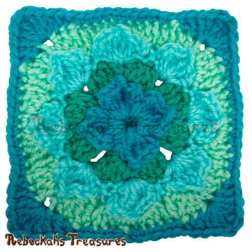 Ocean Twist Square Crochet Pattern - $1.75 Digital PDF Download by Rebeckah’s Treasures! Grab it here: http://goo.gl/7doFd3 #afghan #square #crochet